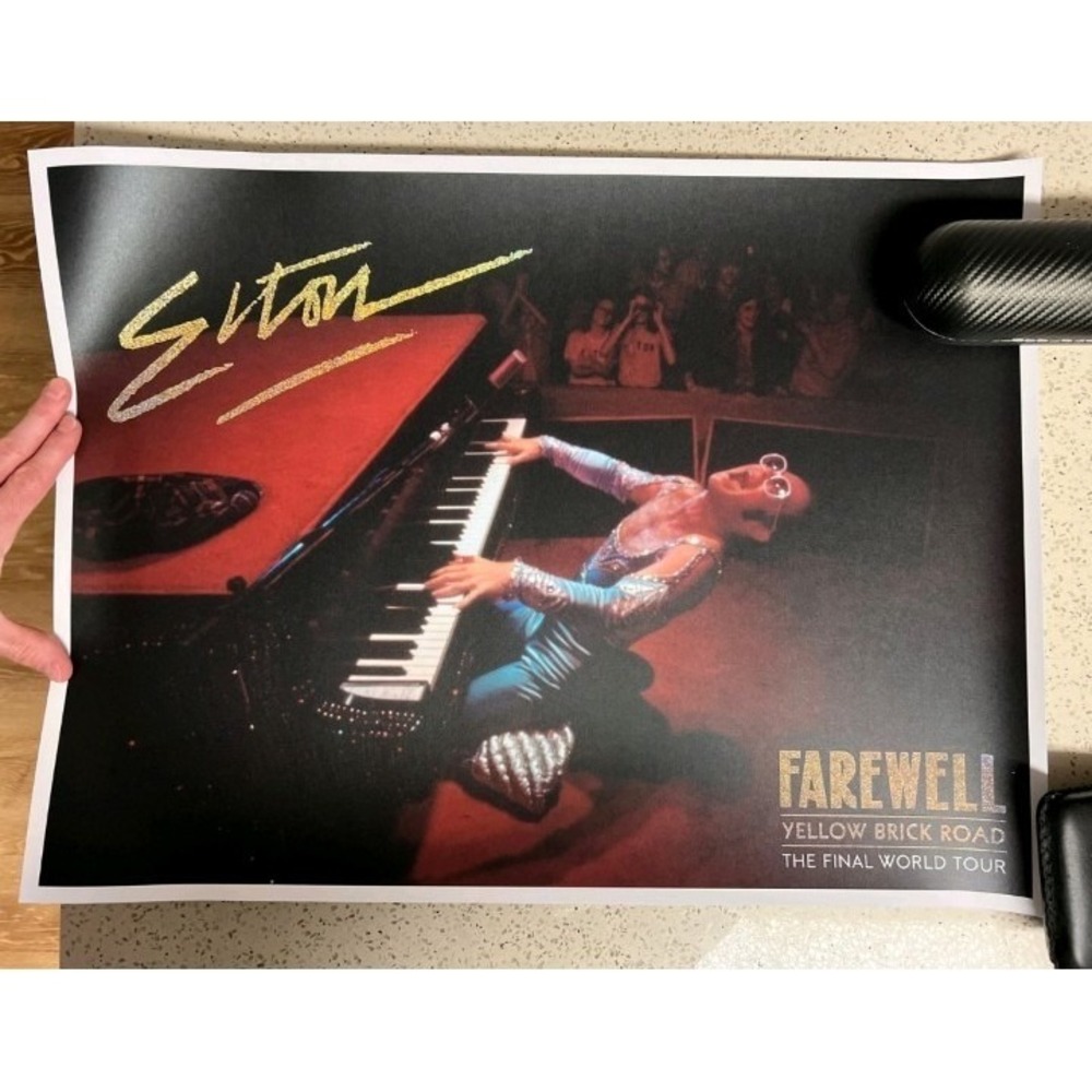 Elton John VIP LE‎ Lithograph Poster Farewell Yellow Brick Road Tour 18"x24"
